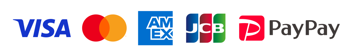 クレジットカードはVISA・MasterCard・AmericanExpress・JCBがご利用いただけます。
QRコード決済はPayPayがご利用可能です。